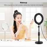 16cm Usb Led Ring Light with Tripod and 3 Modes - Pink - Close-Up Angle