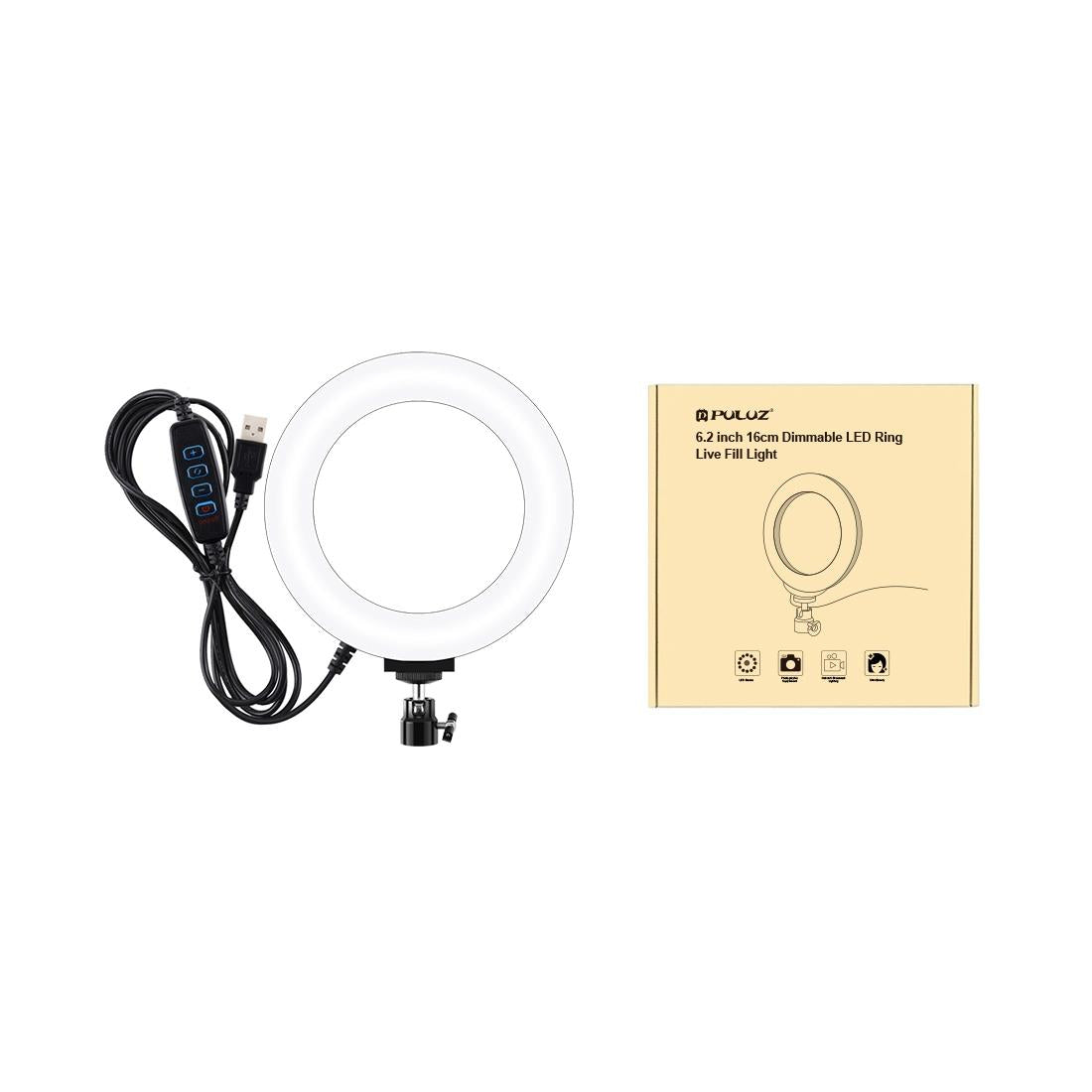 16cm Usb Led Ring Light with Tripod and 3 Modes - Pink