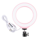 16cm Usb Led Ring Light with Tripod and 3 Modes - Pink - Extra Image