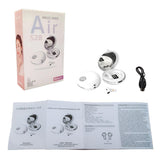 Wireless Hifi Stereo Earphones with Charging Case and Make-up Mirror - Pink - Top-Down View
