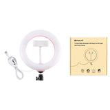 20cm Usb Dual Colour Led Ring Light with Phone Clamp - Pink - Extra Image