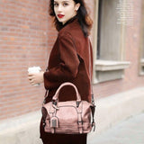 Retro Pu Shoulder Bag Pink