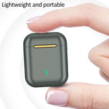 Wireless Binaural Bluetooth Earphones with Charging Box - J18 - Green