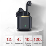 Wireless t & g J18 Bluetooth Earphones with Charging Box - Green - Top-Down View