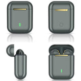 Wireless t & g J18 Bluetooth Earphones with Charging Box - Green