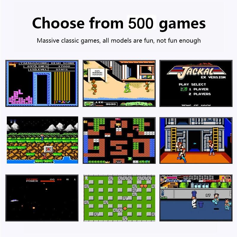 500 Classic Games Mini Handheld Console For Kids - 3.0 Inch Retro Macaron Design With Av Output - Green