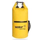 Waterproof Dual Shoulder Bag 20L Pvc Dry Sack For Outdoor Adventures - Green - Side View