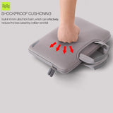 Portable Air Permeable Handheld Laptop Sleeve - 15.6 Inch - 41.5x30.0x3.5cm - Green - Rear View