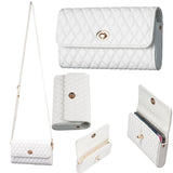 Horizontal Pu Crossbody Shoulder Bag - White