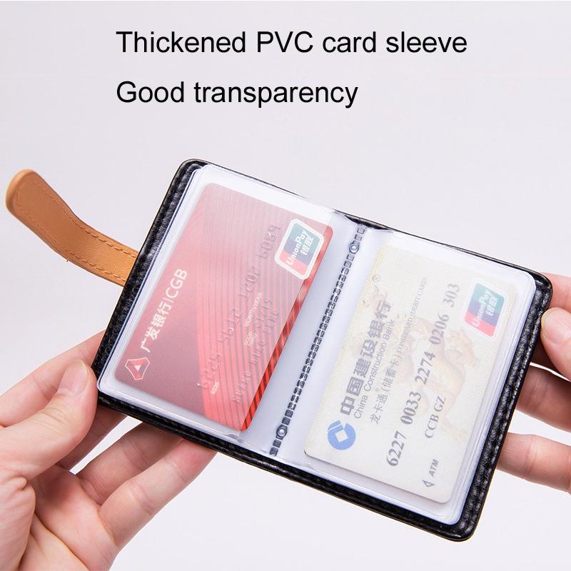 Portable Pu Leather Card Holder - Business & Credit Cards - Brown