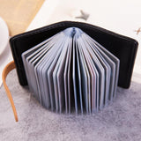 Portable Pu Leather Card Holder - Business & Credit Cards - Brown - 45-Degree Angle