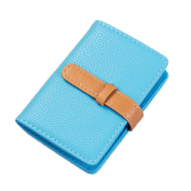 Portable Pu Leather Card Holder - Business & Credit Cards - Brown