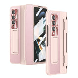 For Samsung Galaxy z Fold4 5G Full Coverage Phone Case with Hinge - Integrated Design - Gold + Black