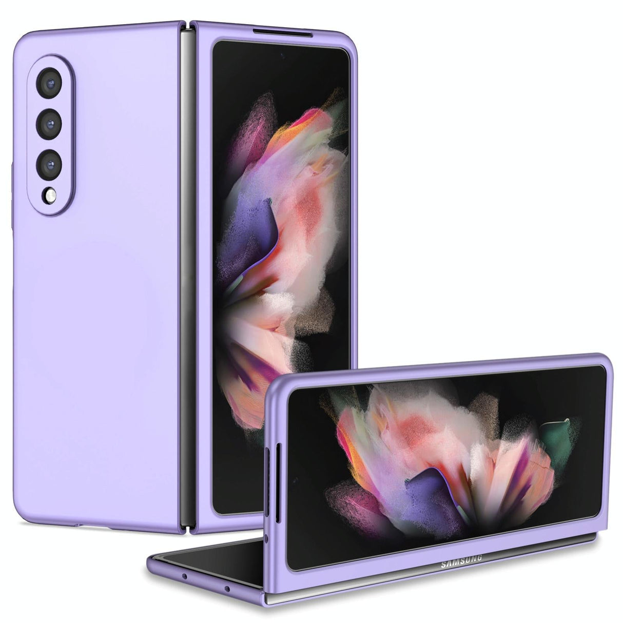 For Samsung Galaxy z Fold4 5G Foldable Armor Phone Case - Compact and Durable - Sky Blue