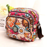 Waterproof Nylon Multilayer Crossbody Bag For Women - Colourful Streamline