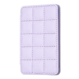 Grid Pattern Card Bag Sticker For Mobile Phones - Purple