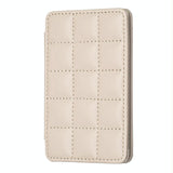 Grid Pattern Card Bag Sticker For Mobile Phones - Purple