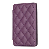 Rhombus Pattern Card Bag Back Sticker For Mobile Phones - Purple