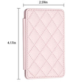 Rhombus Pattern Card Bag Back Sticker For Mobile Phones - Purple - Extra Image