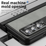 For Samsung Galaxy Z Fold4 5G Magnetic Phone Case - Napa Pattern - Green - Extra Image