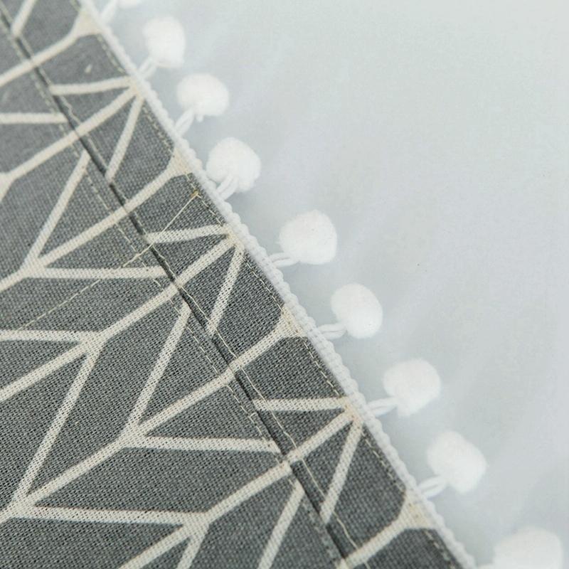 Universal Cotton Linen Microwave Dust Cover - Grey Triangle