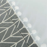 Universal Cotton Linen Microwave Dust Cover - Grey Triangle - 45-Degree Angle