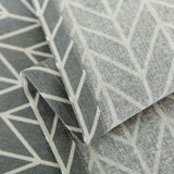 Universal Cotton Linen Microwave Dust Cover - Grey Triangle - Low Angle
