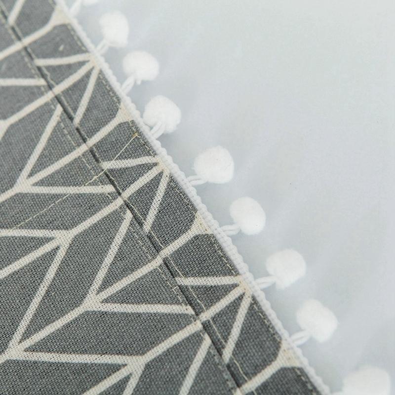 Universal Cotton Linen Microwave Dust Cover - Grey Triangle
