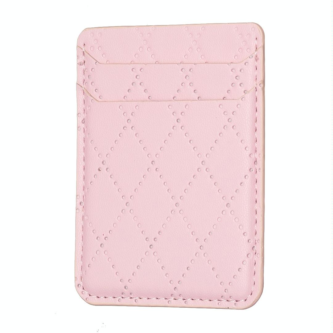 Diamond Lattice Card Bag Sticker For Mobile Phones - Purple