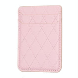 Diamond Lattice Card Bag Sticker For Mobile Phones - Purple