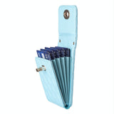 Vertical Card Bag With Metal Buckle For Mobile Phones - Purple