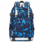 Student Thermal Backpack - Lightweight & Durable - Triangular Blue