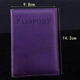 Travel Passport Cover Faux Leather Holder - Light Green