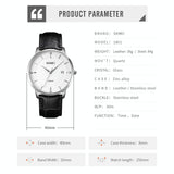 Men Casual Quartz Watch with Calendar - 1801 - Golden Steel Belt