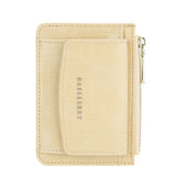 Multifunctional Crocodile Card Holder With Zipper Small Coin Purse - Grey - Low Angle
