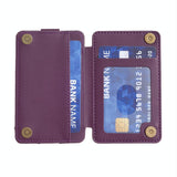 Metal Ring Card Bag Sticker For Mobile Phones - Purple - Top-Down View
