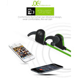 Wireless Bluetooth In-ear Headset with Magnetic Switch & Indicator Light - Green - Top-Down View