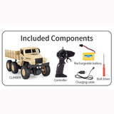 2.4ghz 4ch Remote Control Dongfeng 7 Six-wheeled Armor Truck Toy - Green - Top-Down View