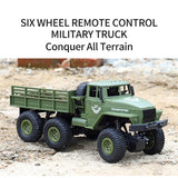 2.4ghz 4ch Remote Control Dongfeng 7 Six-wheeled Armor Truck Toy - Green - Low Angle