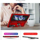 For Samsung Galaxy z Fold4 5G Tpu & Pc Shockproof Phone Case - Black - Extra Image