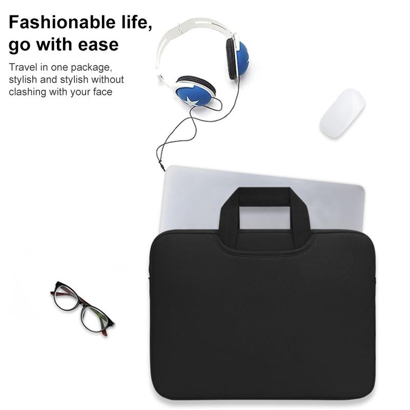 Portable Air Permeable Handheld Sleeve for 13.3 Laptops - 34x25.5x2.5cm - Green