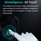 Wireless Bluetooth 5.0 Earphones with Digital Display and Charging Box - Green - 45-Degree Angle