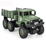 2.4ghz 4ch Rc Dongfeng 8 Six-wheeled Armor Truck Toy - Green - Front View