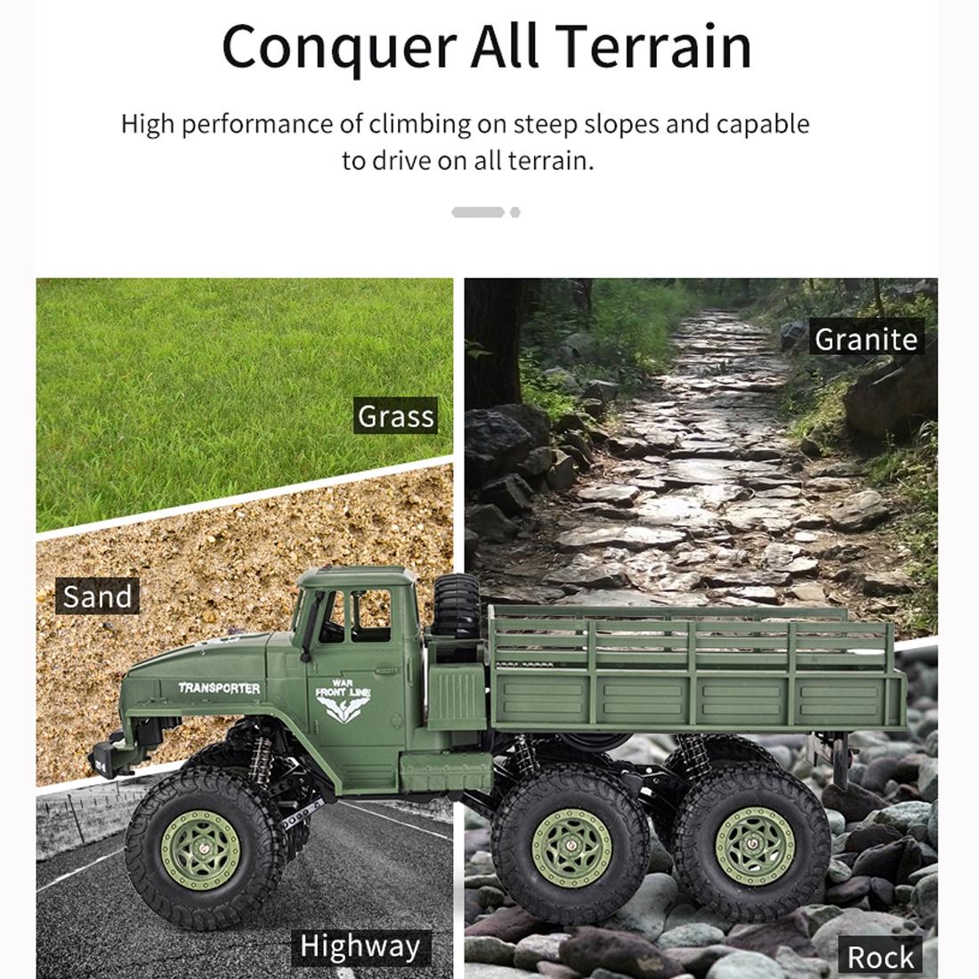2.4ghz 4ch Rc Dongfeng 8 Six-wheeled Armor Truck Toy - Green