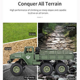 2.4ghz 4ch Rc Dongfeng 8 Six-wheeled Armor Truck Toy - Green