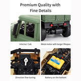 2.4ghz 4ch Rc Dongfeng 8 Six-wheeled Armor Truck Toy - Green