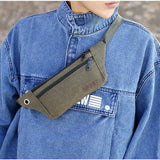 Versatile Canvas Shoulder Bag - Green - Low Angle