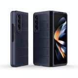 For Samsung Galaxy Z Fold4 5G Foldable Shockproof Phone Case with Magic Shield - Slim Design - Dark Blue
