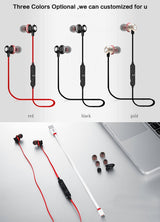 Wireless Magnetic Sport Earphones with Bluetooth Control - Top-Down View