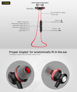Wireless Magnetic Sport Earphones with Bluetooth Control - 45-Degree Angle